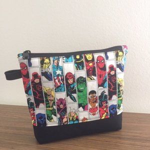 Marvel Avengers Zipper Bag, Comic Makeup Pouch, Tech Organizer, Cosmetic Bag